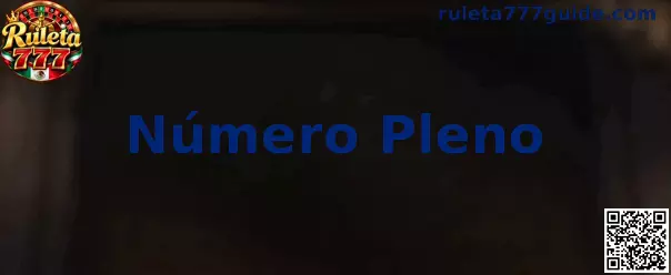 Representación de una apuesta Número Pleno sobre una casilla individual de la ruleta