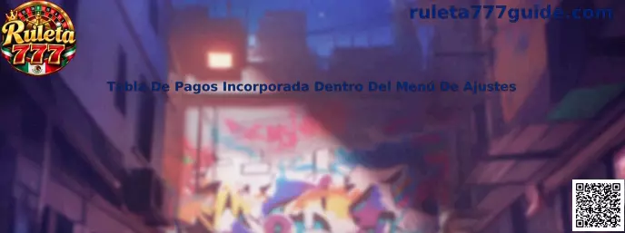 Referencia visual de la tabla de pagos incorporada dentro del menú de ajustes de Ruleta 777